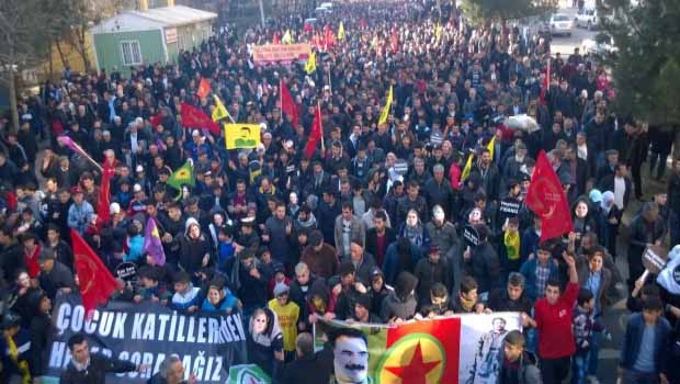 Diyarbakır'da Cizre yürüyüşü