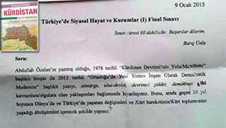 Öcalan'ın manifestosu Mülkiye'de sınav sorusu oldu