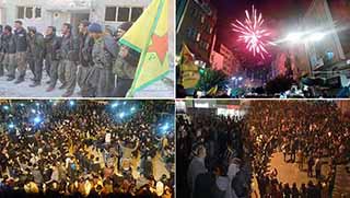 Kobanê zaferi Kürdistan’da halkı sokağa döktü