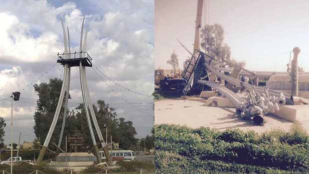 Kerkük'te 'Arap Sembolü' Dört Kılıç heykeli yıkıldı