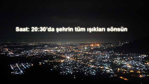 Bugün saat 20:30'da ışıklar sönecek