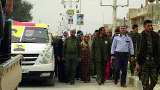 Suriye rejiminin talebiyle Hasekê'deki Kürt şehitlerinin afişleri kaldırıldı