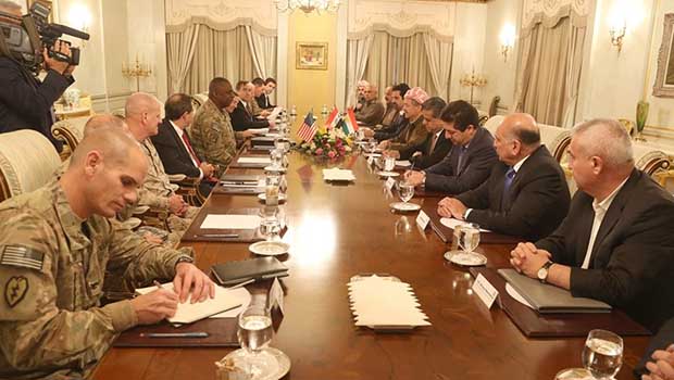 Barzani, ABD Merkezi Kuvvetler Komutanı Austin ile Görüştü