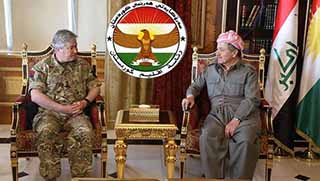 Başkan Barzani, İngiltere Genelkurmay Başkanı Sir David Richards'ı kabul etti.