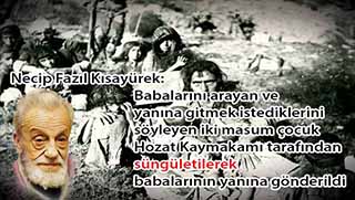 Necip Fazıl'ın anlatımıyla Dersim Tertelesi