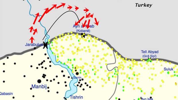 IŞİD Kobane’ye nerden sokuldu….. 
