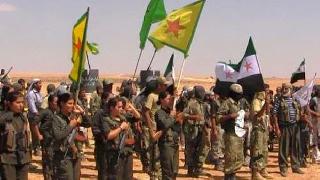 Burkan El-Fırat Kobane'de talana karışan güçlerini çekecek