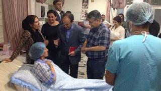 Osman Baydemir'li HDP heyeti Zergele’de yaralananları ziyaret etti