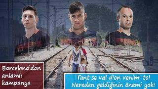 Barcelona mültecilere sessiz kalmadı: Nereden geldiğinin önemi yok!