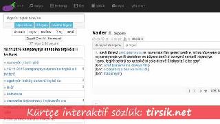 Kürtçe İnteraktif Sözlük: tirsik.net