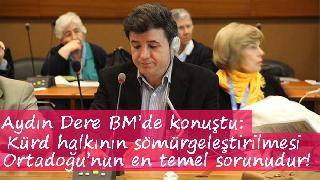 Yazarımız Aydın Dere, BM'de Konuştu