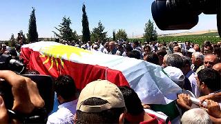 Feridun Yazar son yolculuğuna Kürdistan Bayrağıyla uğurlandı