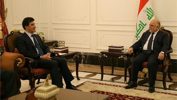 Başbakan Barzani Irak Başbakanı İbadi ile görüştü