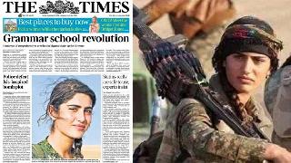Kürt kadın Savaşçının şehadeti Times'a manşet oldu