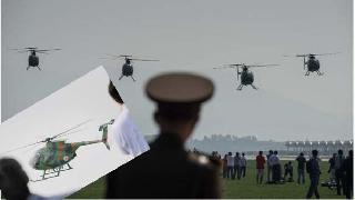 Kuzey Kore'nin gövde gösterisinde ABD helikopteri