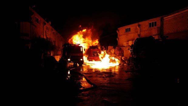 Antep OSB'de büyük yangın! Yaralılar var...