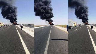 Nusaybin'de LPG yüklü tanker patladı