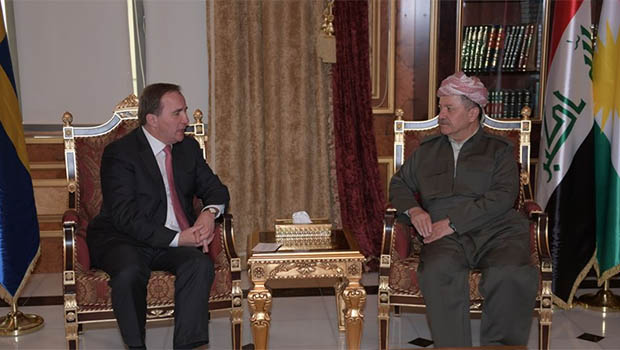  Barzani, İsveç Başbakanı Löfven'i kabul etti
