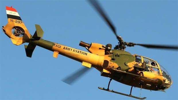Irak'ta askeri helikopter düştü