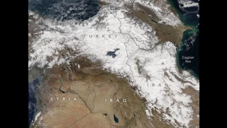 NASA'dan Karla Çizilmiş Kurdistan Haritası