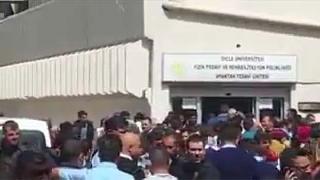 Diyarbakır Dicle Üniversitesi Tıp Fakültesi Hastanesi'nde yangın!