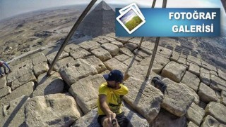 Kürt genci yasak dinlemedi... Pramidin tepesine çıktı!