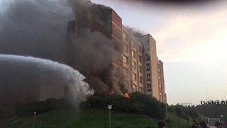 Süleymaniye’de öğrenci yurdunda yangın 