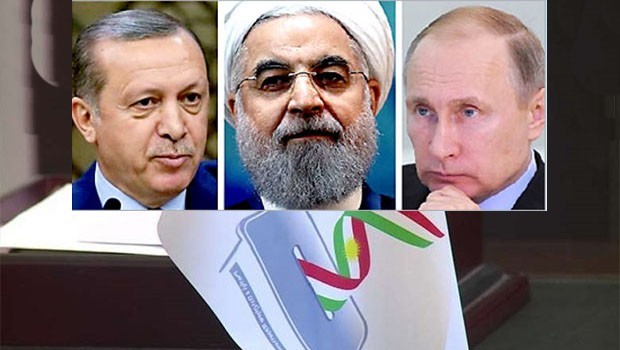 Türkiye, Rusya ve İran 'Kürdistan Referandumu'nu görüştü!