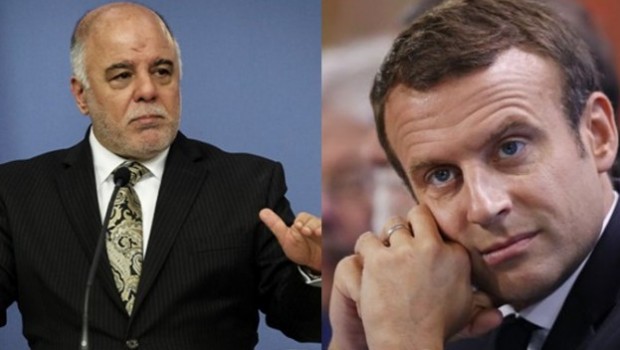 Macron, Barzanî görüşmesi sonrası İbadi'yi telefon ile aradı