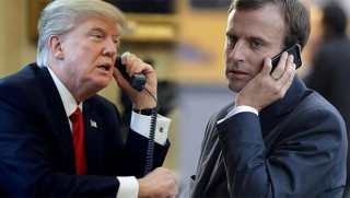 Trump ile Macron Suriye'yi görüştü!