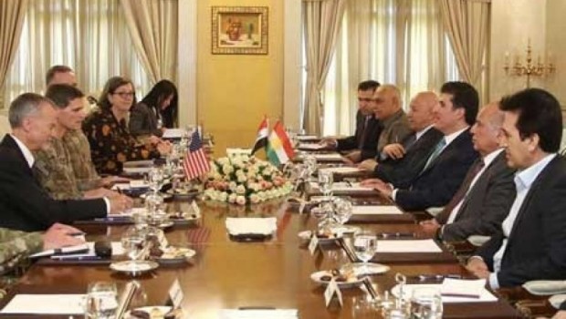 Başbakan Barzani, ABD’li askeri heyeti kabul etti