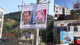 Rojhilat'ta Başkan Barzani ve Koçer Birkar afişleri