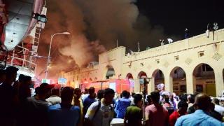 Erbil'in tarihi çarşısında yangın