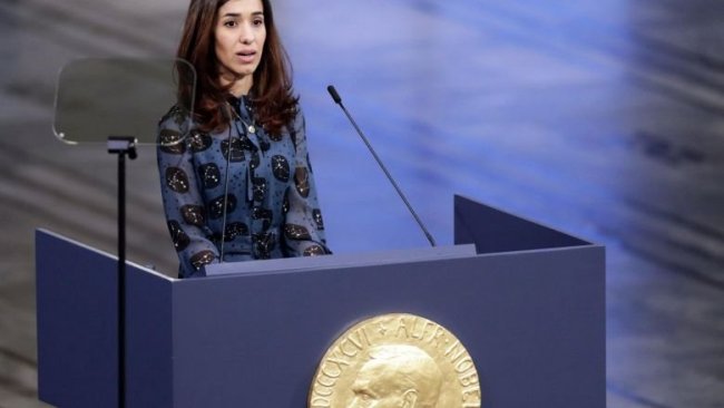 Nadia Murad, ödülünü Şengal'e bağışlıyor