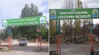 Tatvan'da mezarlıktaki Kürtçe tabela da kaldırıldı