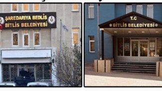 AKP: Bitlis'te indirilen Kürtçe tabela yerine takılacak