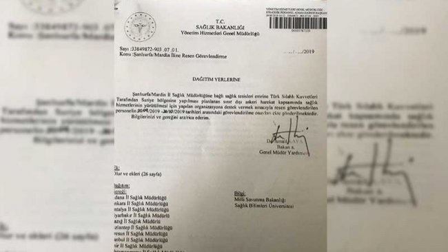 Sağlık Bakanlığı'ndan 'sınır dışı askeri harekat kapsamında' görevlendirme