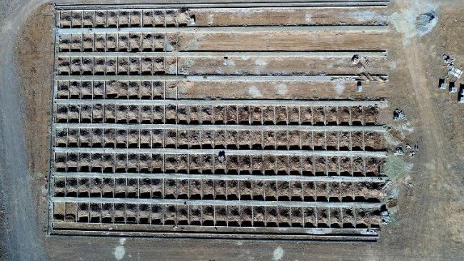 Erzurum'da 800 mezar yeri kazıldı
