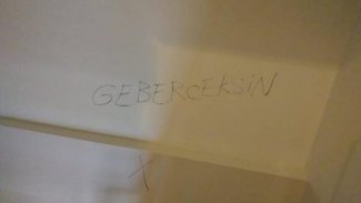 Alevi evlerine tehdit yazısı