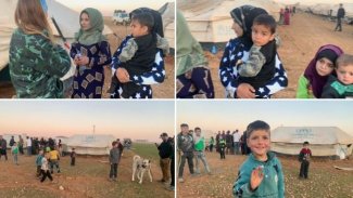 DSG, İdlib'den Menbiç'e sığınan sivillerin görüntülerini paylaştı