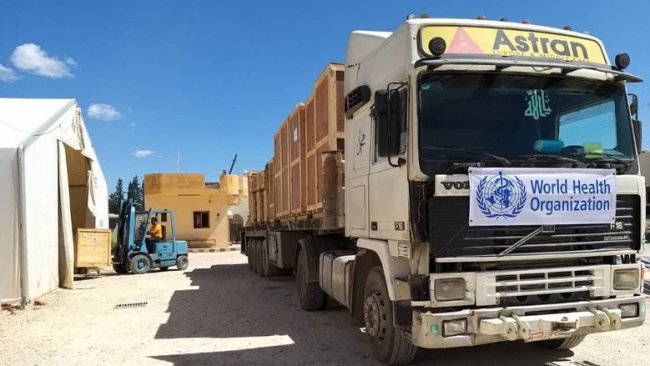 Kamışlo’ya 30 tonluk tıbbi yardım