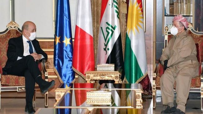 Başkan Barzani Fransa Dışişleri Bakanı Le Drian ile görüştü
