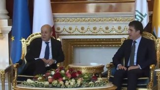 Başkan Neçirvan Barzani ile Fransa Dışişleri Bakanı Le Drian bir araya geldi