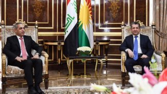 Mesrur Barzani, Irak Yargı Yüksek Konseyi Başkanı Faik Zedan'ı kabul etti