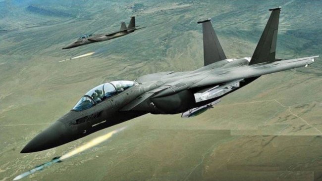 Koalisyon’a bağlı savaş uçakları IŞİD'e ait sığınıkları bombaladı