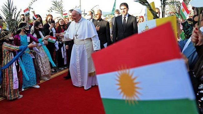 Papa Erbil'den törenle uğurlandı: 'Değerli Kürt milletine içtenlikle teşekkür ediyorum'