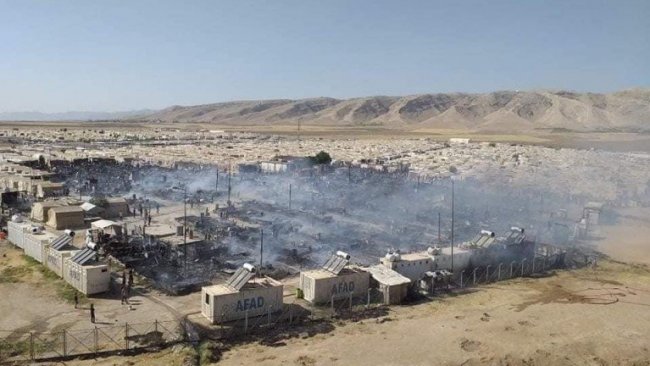 Duhok’taki Şariya Mülteci Kampı’nda yangın çıktı