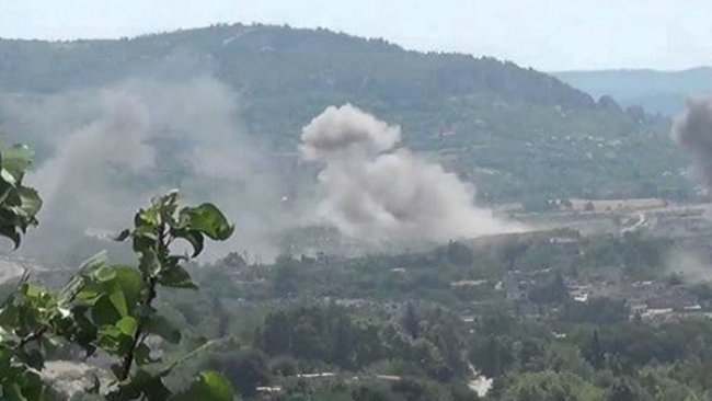 Savaş uçakları Süleymaniye bölgesinde bir aracı bombaladı