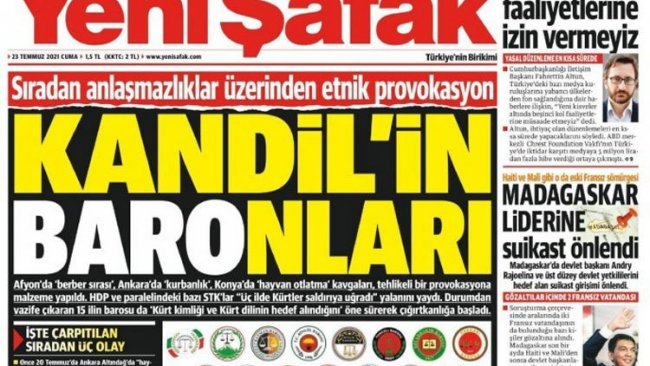 Barolardan Yeni Şafak’a ortak tepki