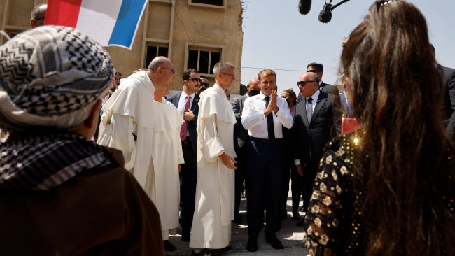 Fransa Cumhurbaşkanı Macron Musul’da